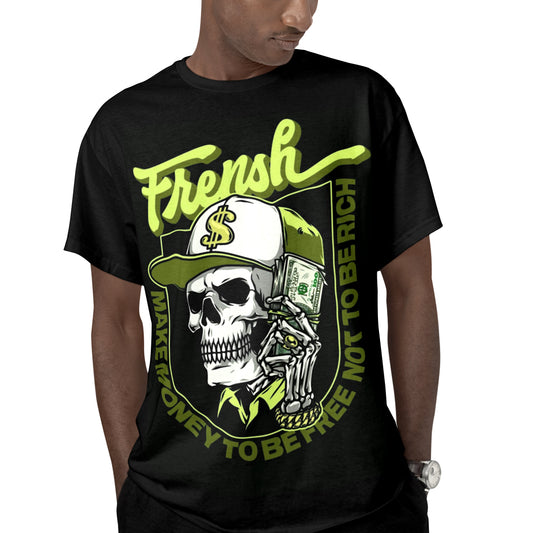 T-Shirt Frensh Noir Unisexe manches courtes | Coupe Regulière | Green Money One