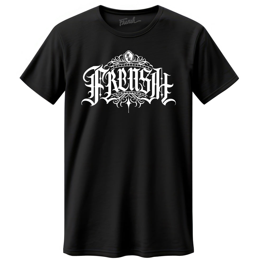 T-Shirt Frensh Noir Unisexe manches courtes | Coupe Regulière | Logo Classic Tattoo